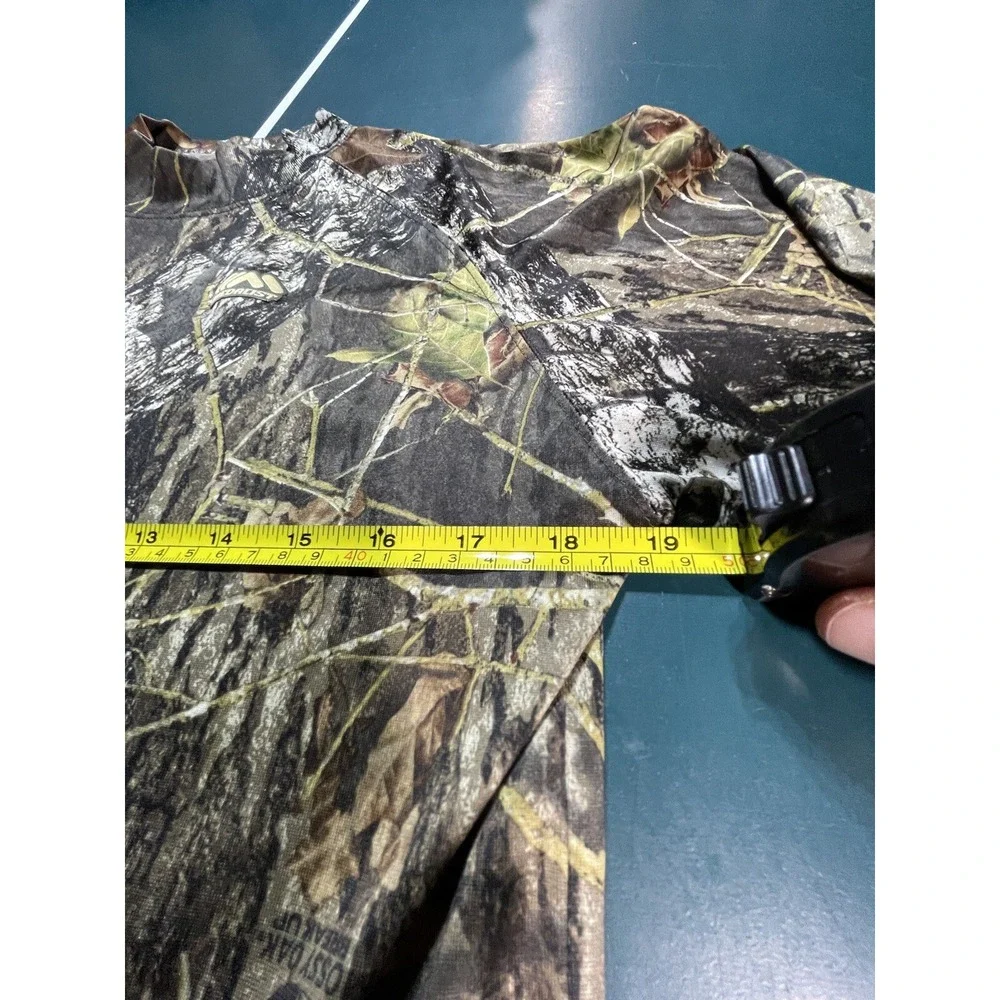 Vintage Y2K Realtree Camo Long Sleeve‎ Shirt Medium Hunting Mossy Oak Forest